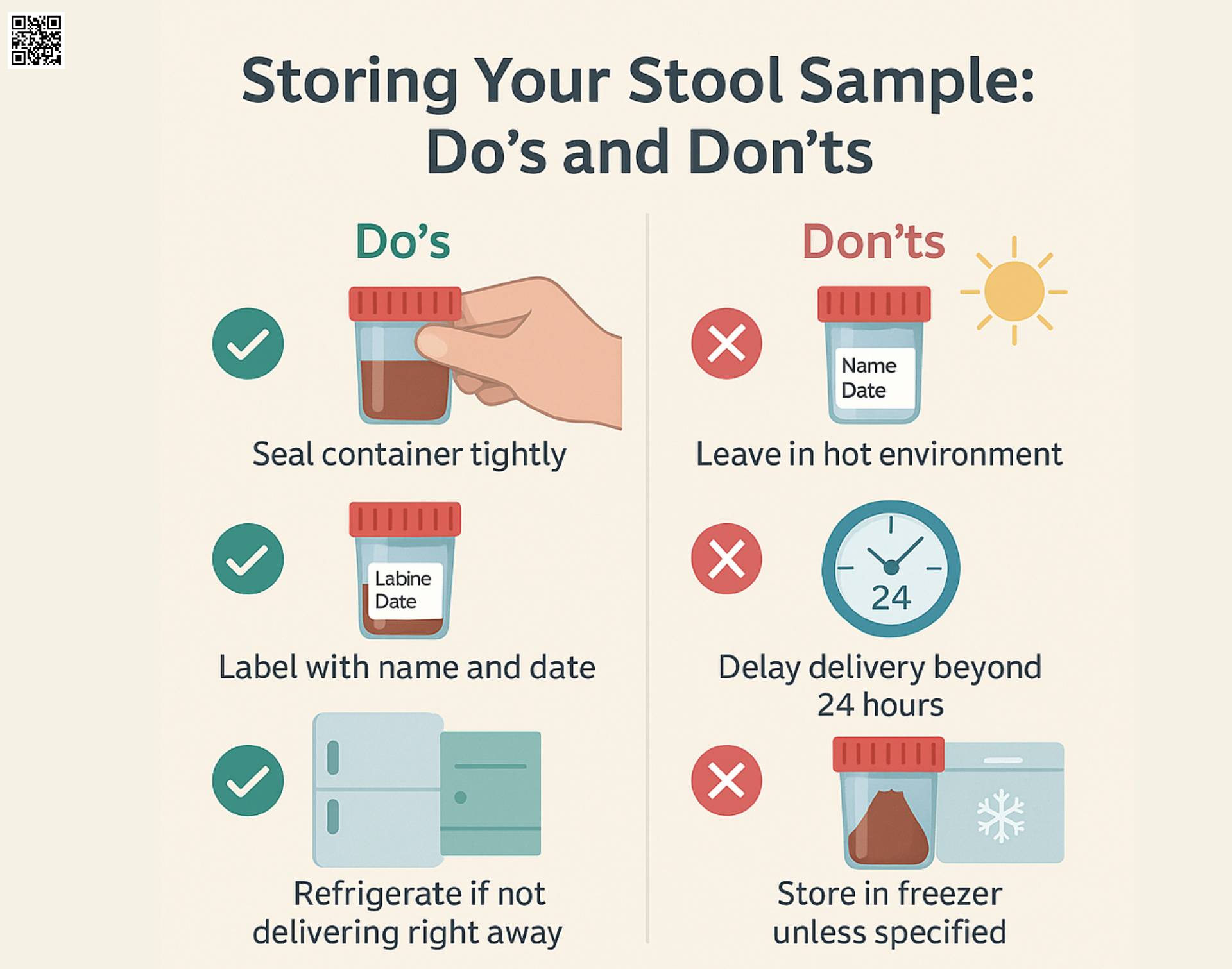 storing your stool sample do's and don'ts