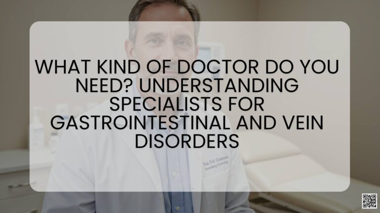 What Kind of Doctor Do You Need Understanding Specialists for Gastrointestinal and Vein Disorders