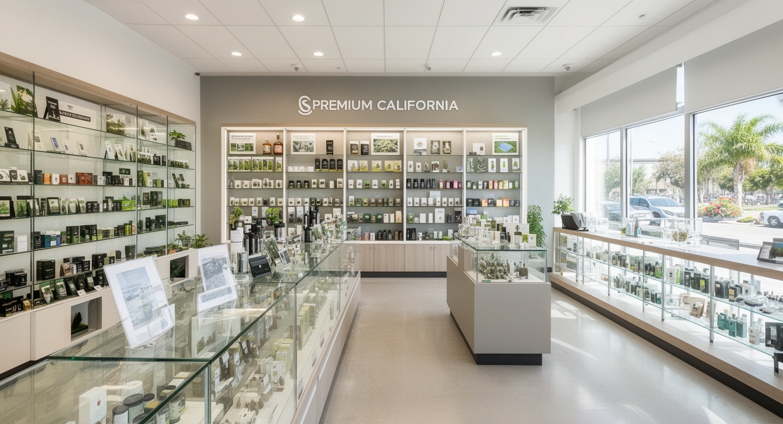 California Holistics cannabis dispensary Chula Vista modern retail interior with product displays