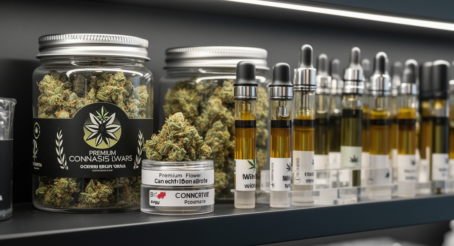 Premium cannabis flower and concentrate products at California Holistics dispensary in Chula Vista CA