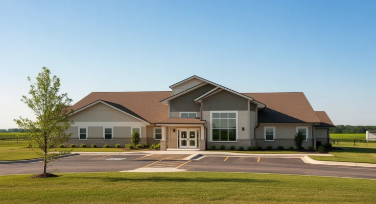 Carle Hoopeston Regional Health Center Critical Access Hospital exterior in Hoopeston Illinois rural community