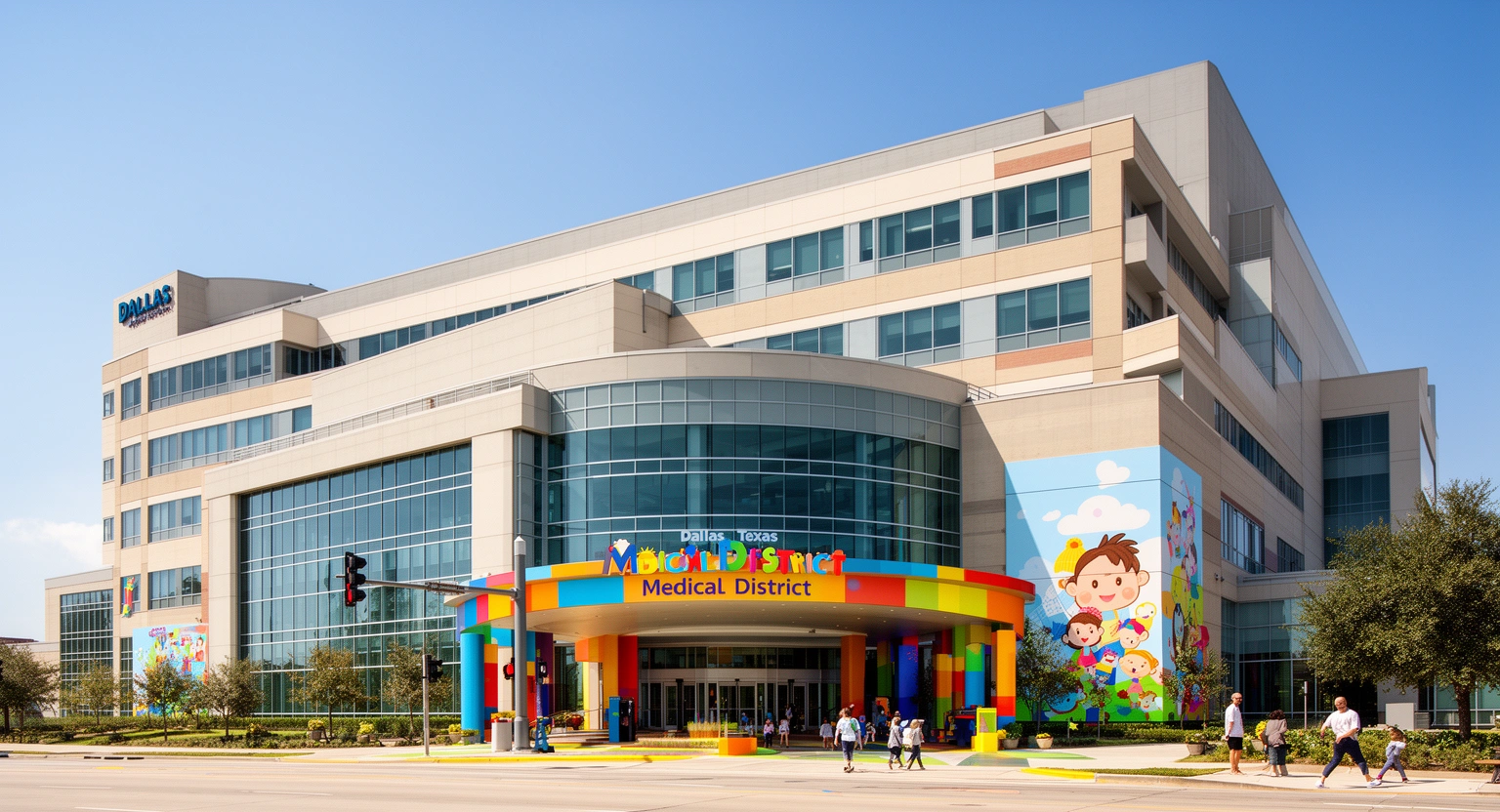 Children's Medical Center of Dallas exterior in the Southwestern Medical District