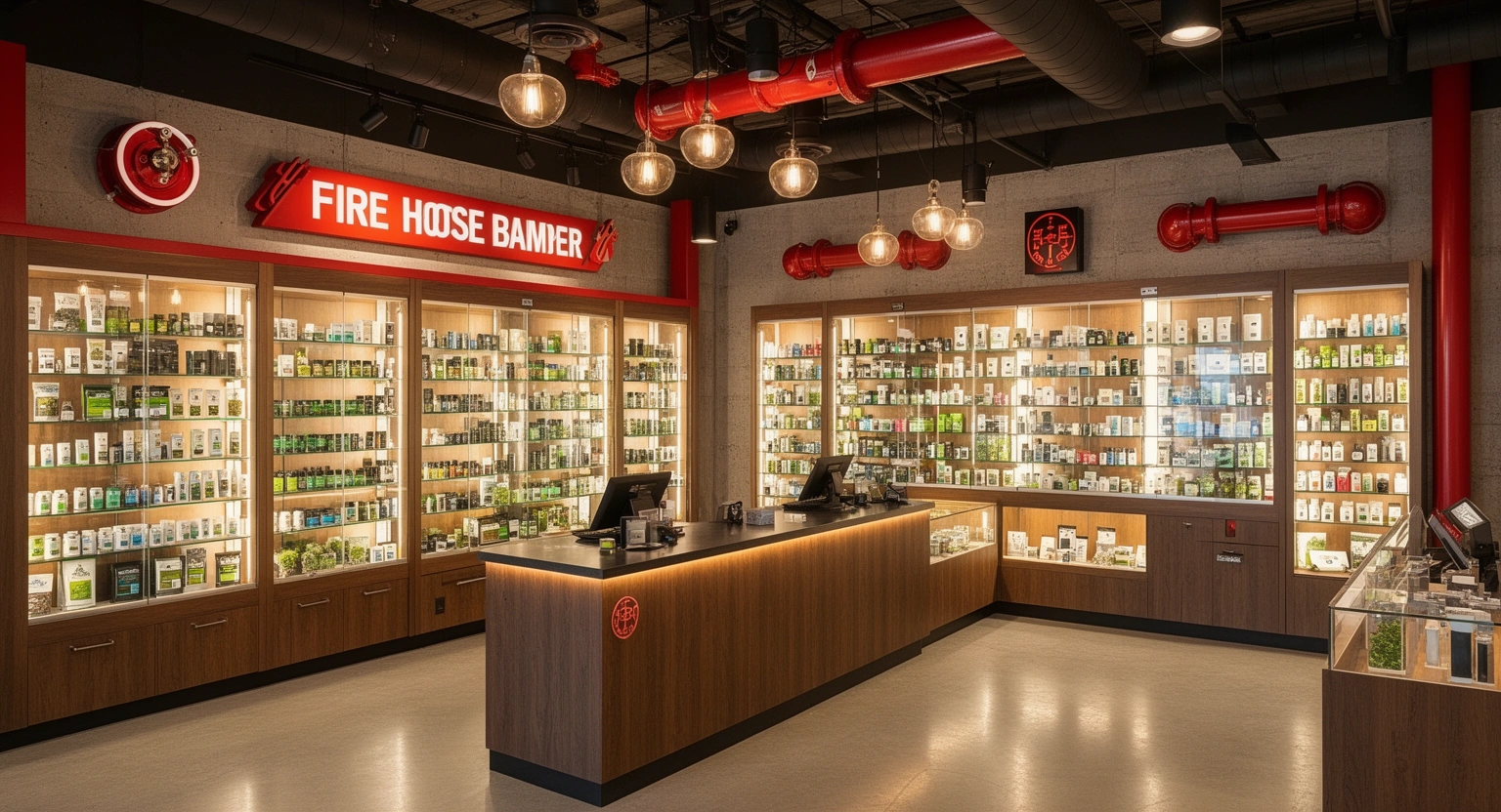 Firehouse365 Maywood cannabis dispensary interior modern retail store