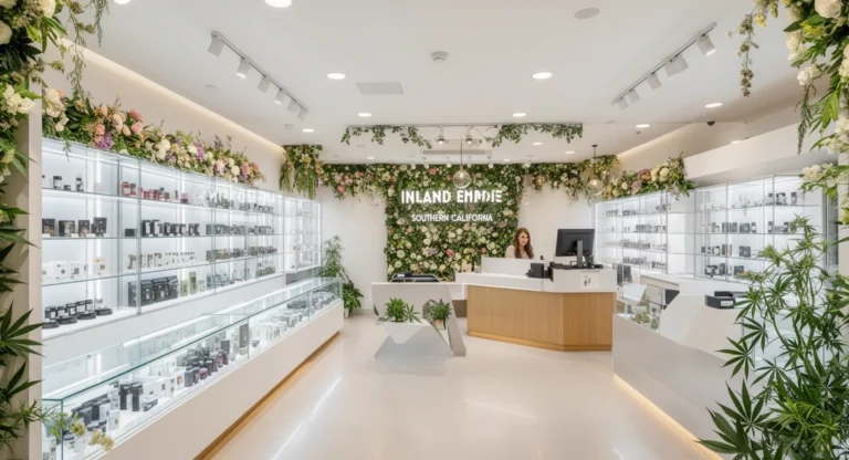 Flwr Co Weed Dispensary Corona California modern cannabis retail store interior