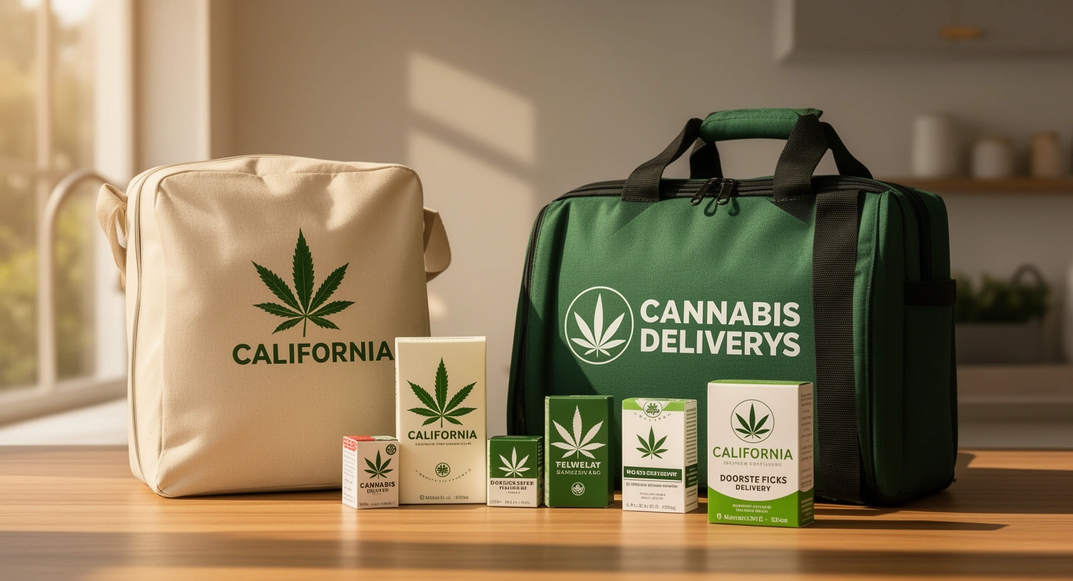 Golden State Canna cannabis delivery service in Fresno California with packaged products