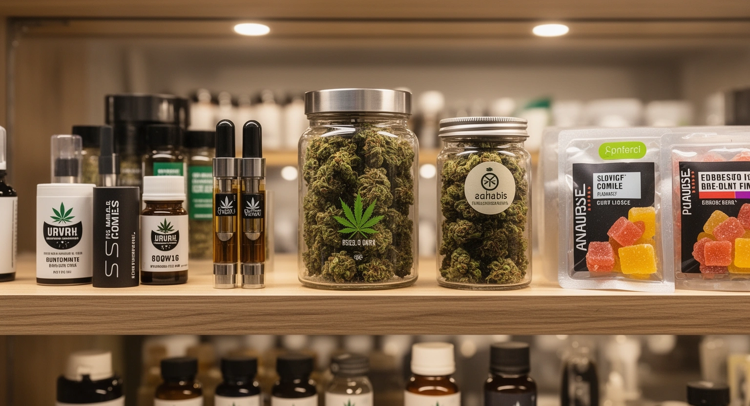 Curated cannabis flower, vape cartridges, edibles and concentrates selection at GreenBean Dispensary
