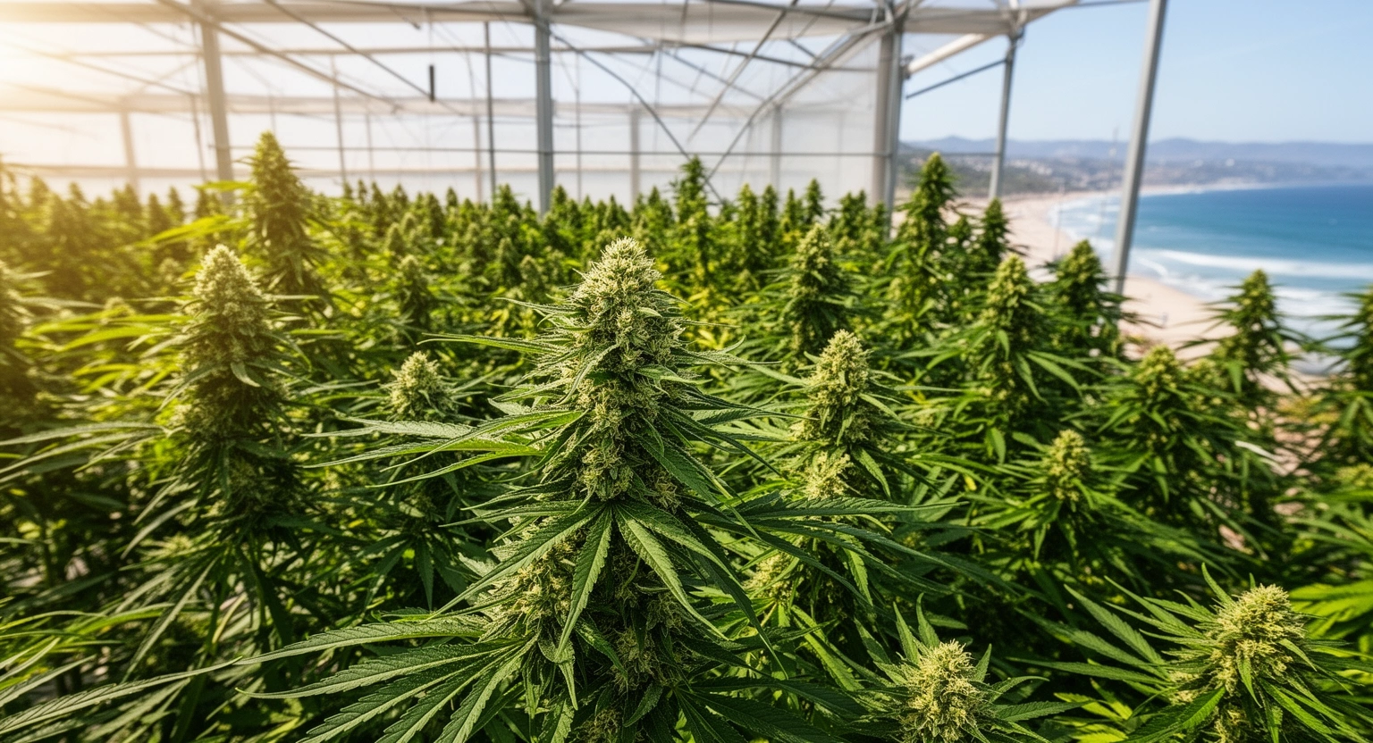 Halfpipe Cannabis brand flower greenhouse grown in Carpinteria California coastal region
