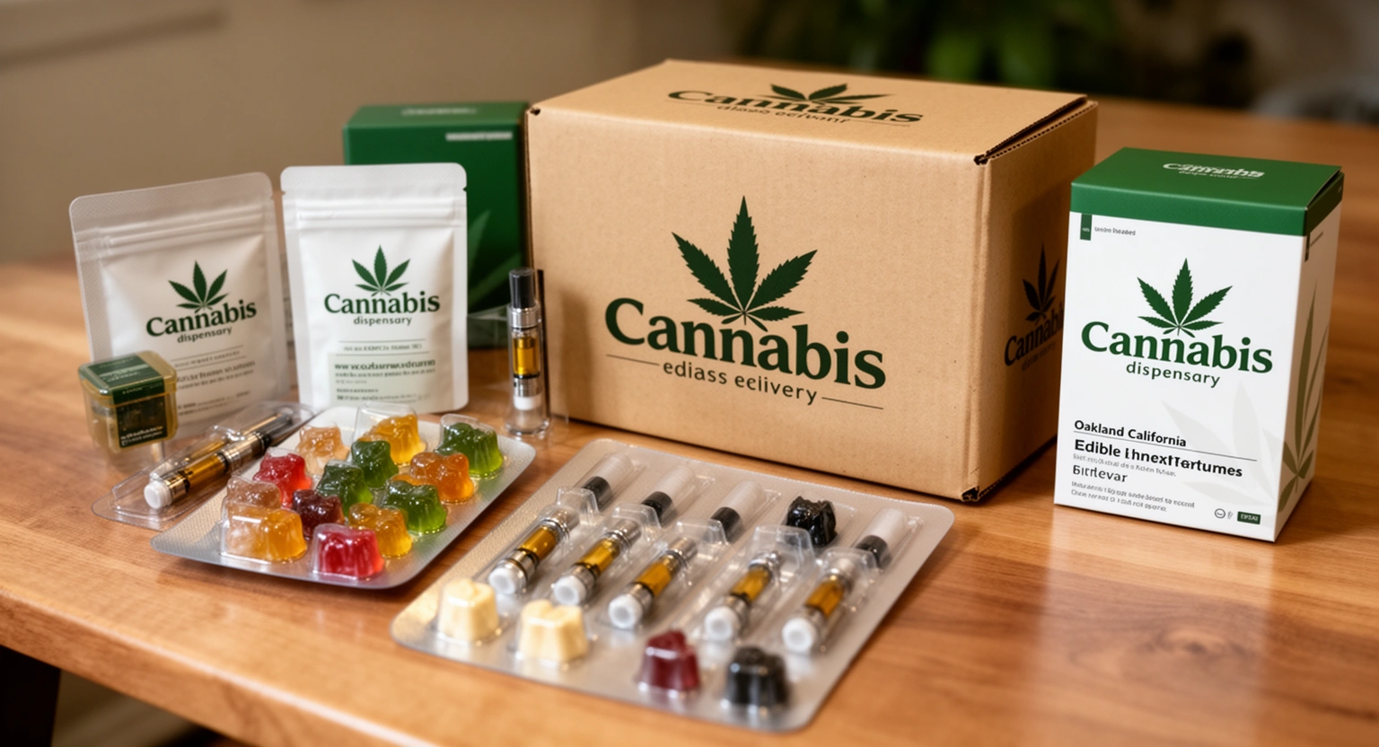Cannabis delivery service driver and edibles vapes products Oakland California dispensary