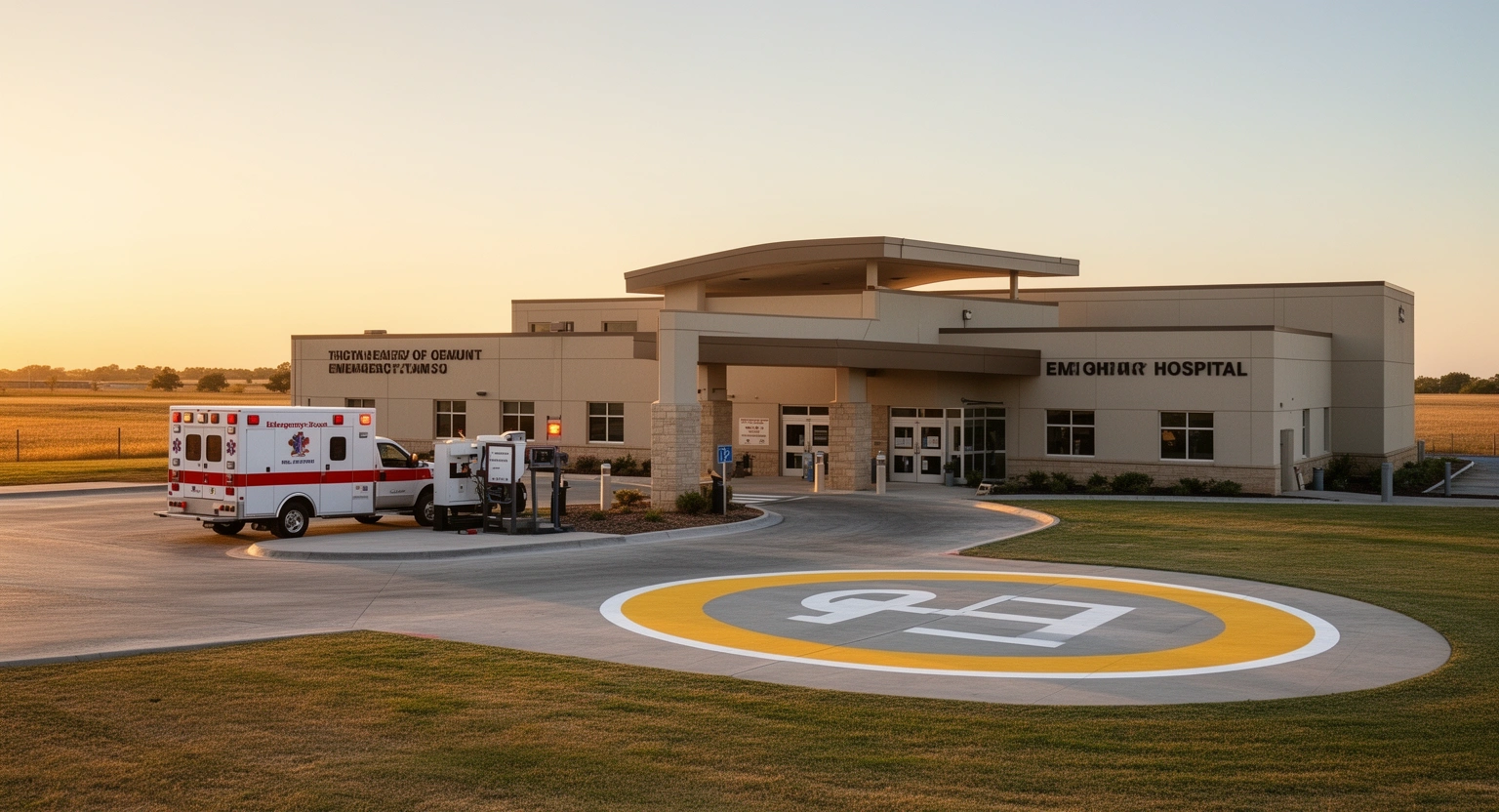 Emergency room and ambulance services at a rural Oklahoma county hospital