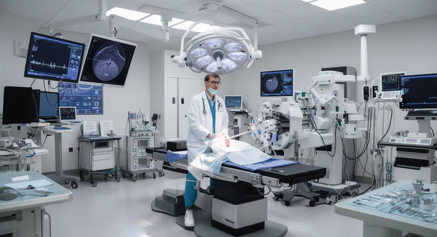 Cardiac catheterization lab and interventional cardiology suite at Memorial Hospital East Shiloh Illinois