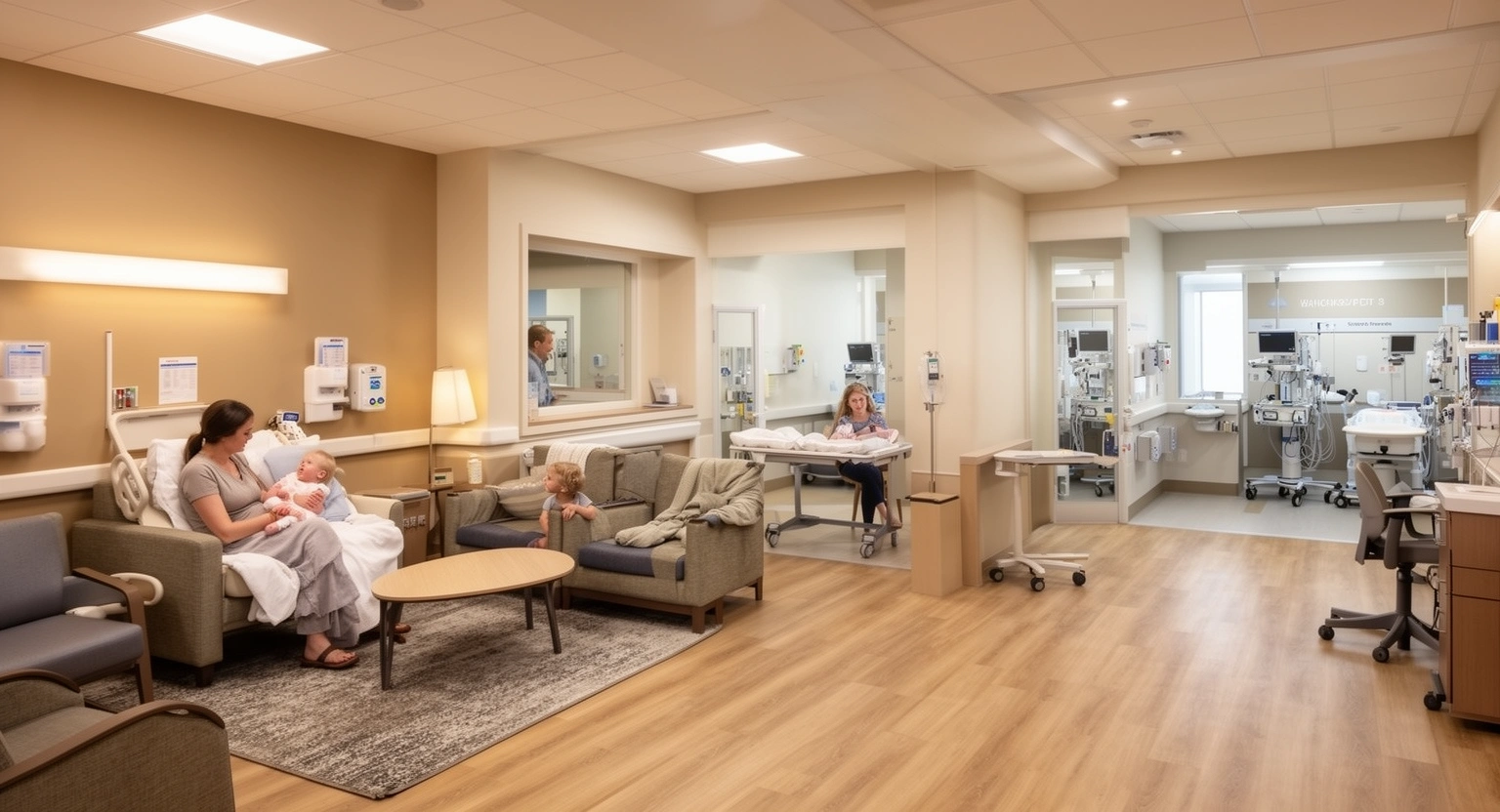 Family Care Birthing Center LDRP suite and Siteman Cancer Center at Memorial Hospital Shiloh
