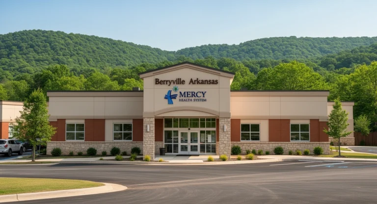 Mercy Hospital Berryville Arkansas community hospital exterior on Carter Street