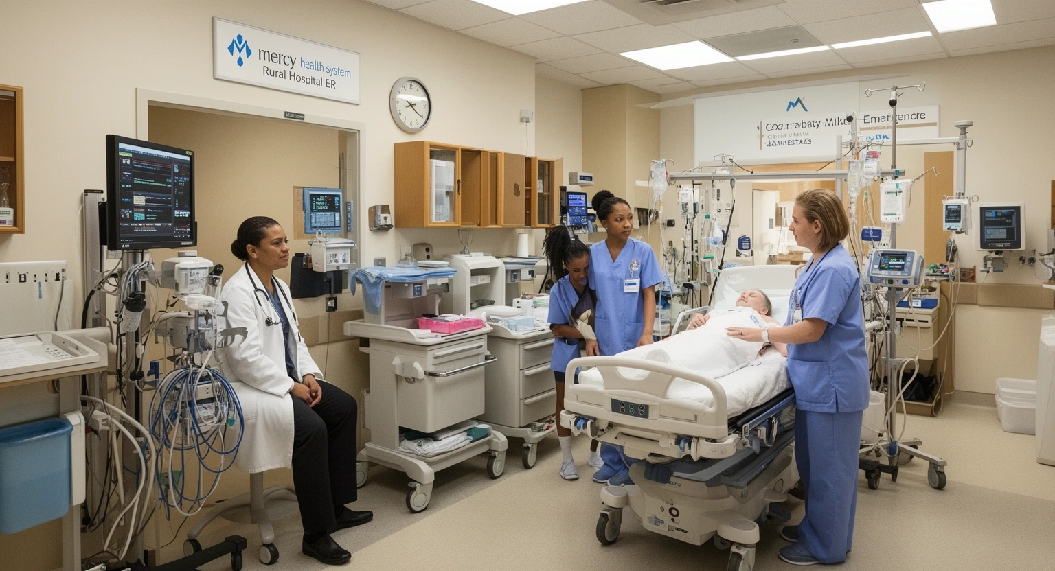 24-hour emergency department staffed by qualified physicians at Mercy Hospital Booneville Arkansas