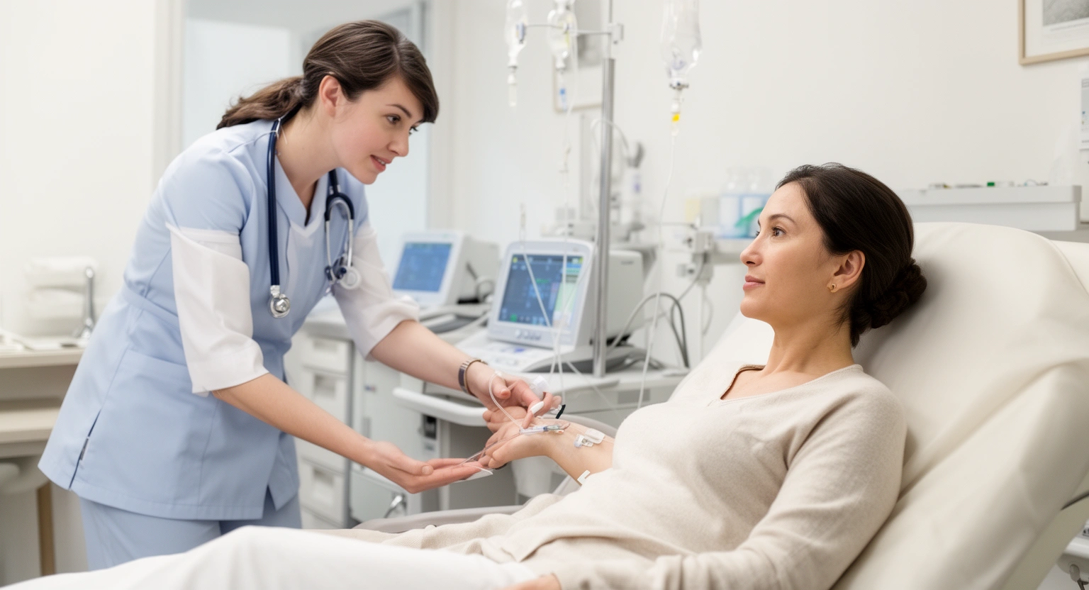 Medical infusion therapy IV treatment at Mercy Hospital Kingfisher