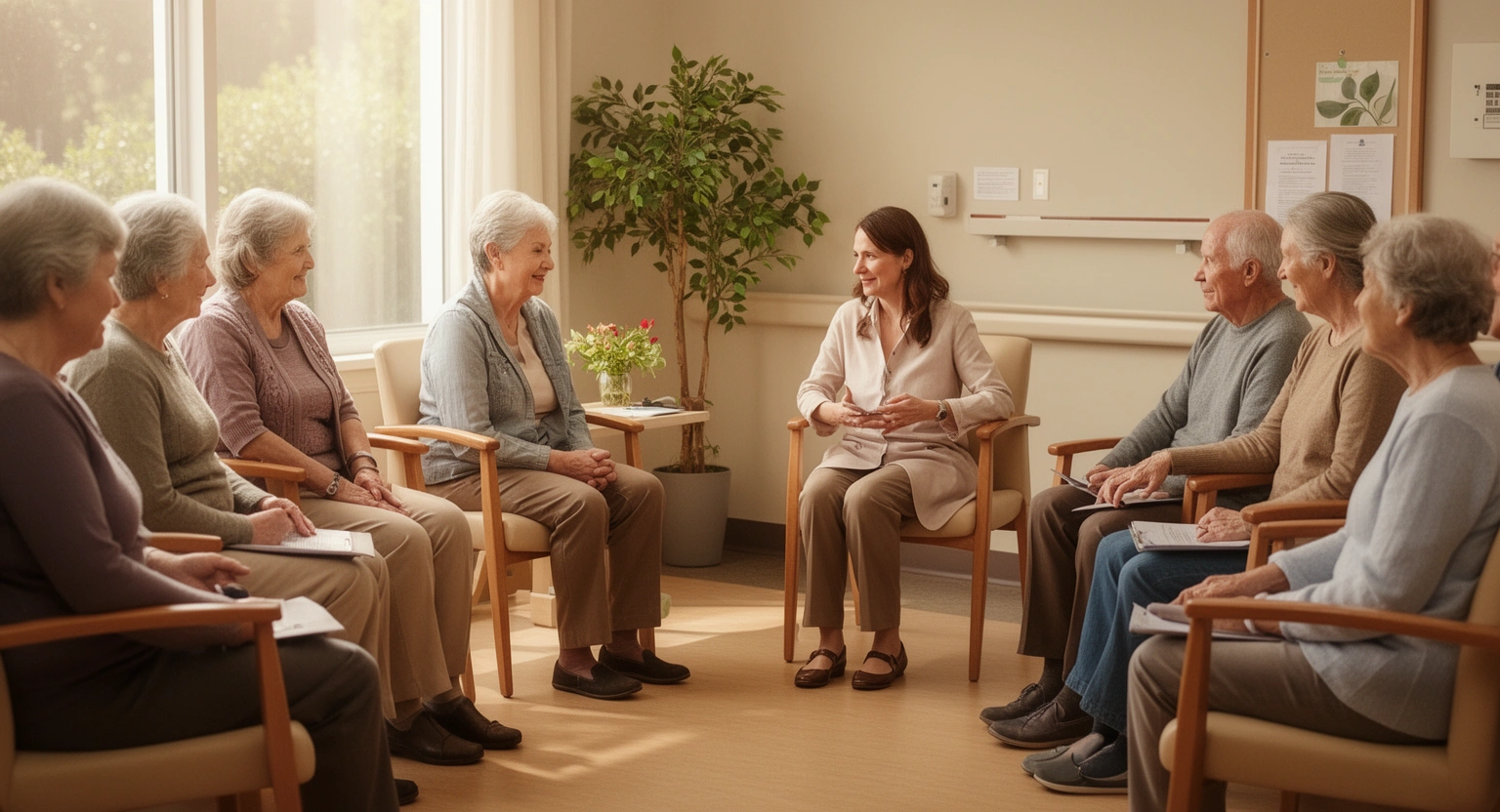 Senior Life Solutions group therapy program at Mercy Hospital Logan County Oklahoma