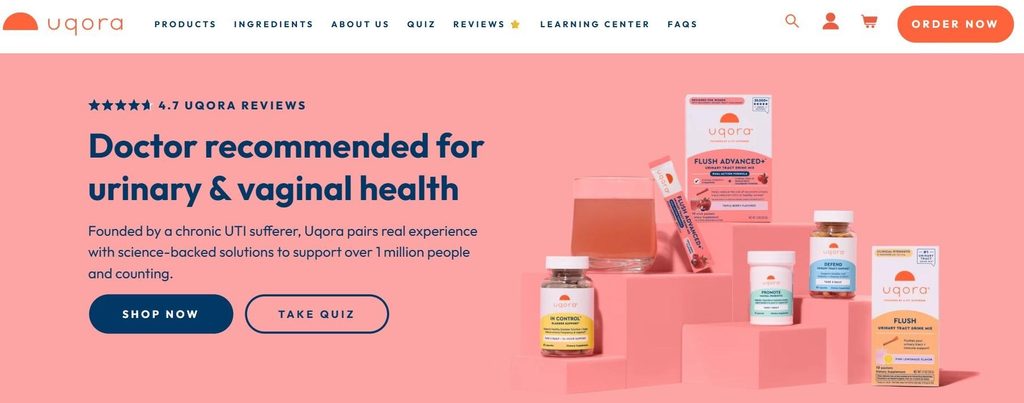 2. Uqora: Best for a Multi-Product Wellness Routine